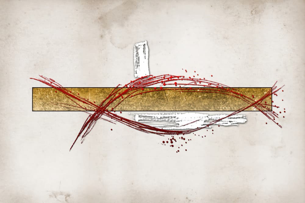 Dynamic Golden Cross by Rafal Kulik — canvas wall art