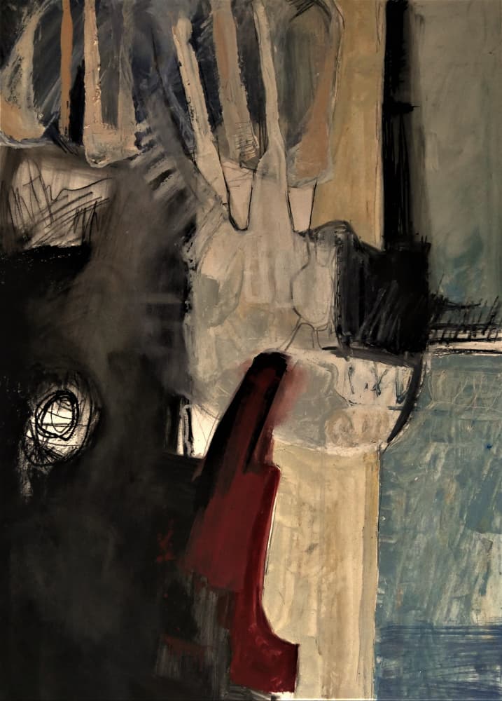 Dramatic Abstract Red by Doris Schmitz — canvas wall art