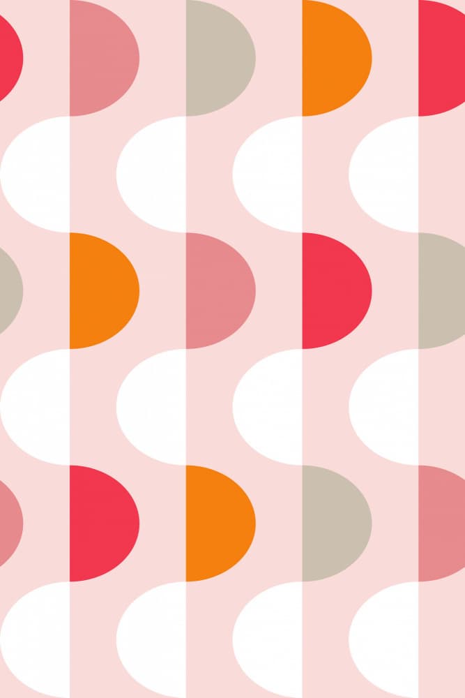 Colorful Semicircle Pattern by Annick — canvas wall art