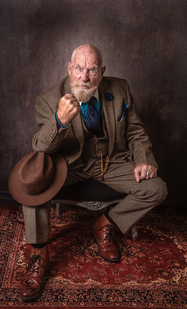Intense Dapper Gentleman by David Bennion — canvas wall art