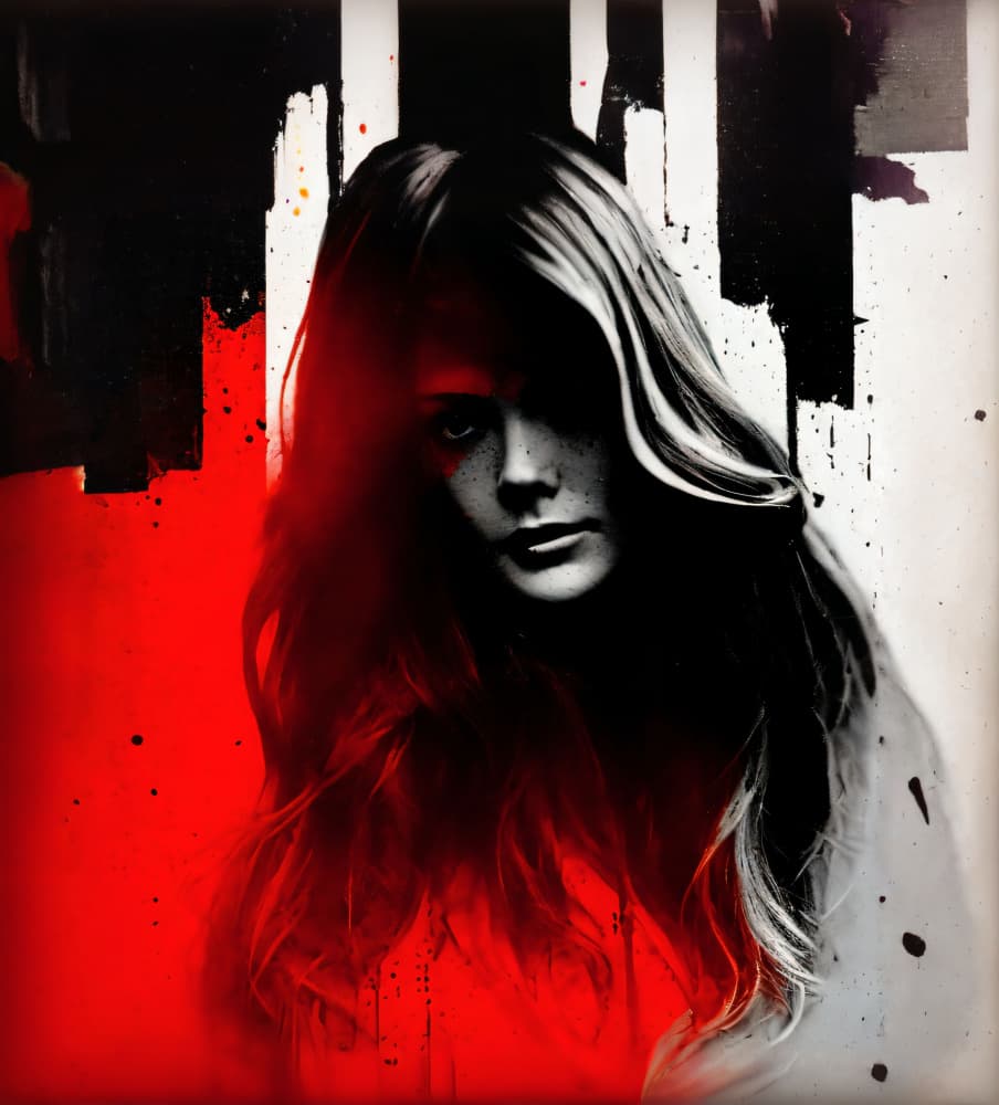 Moody Red Portrait by Cicero Spin — canvas wall art
