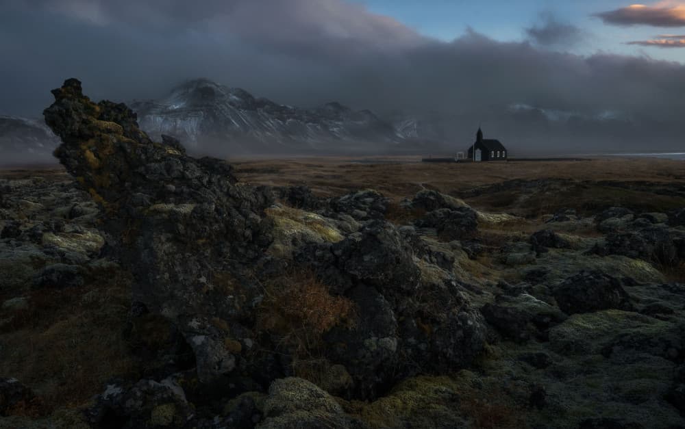 Black Church Iceland by Carlos Gonzalez — canvas wall art