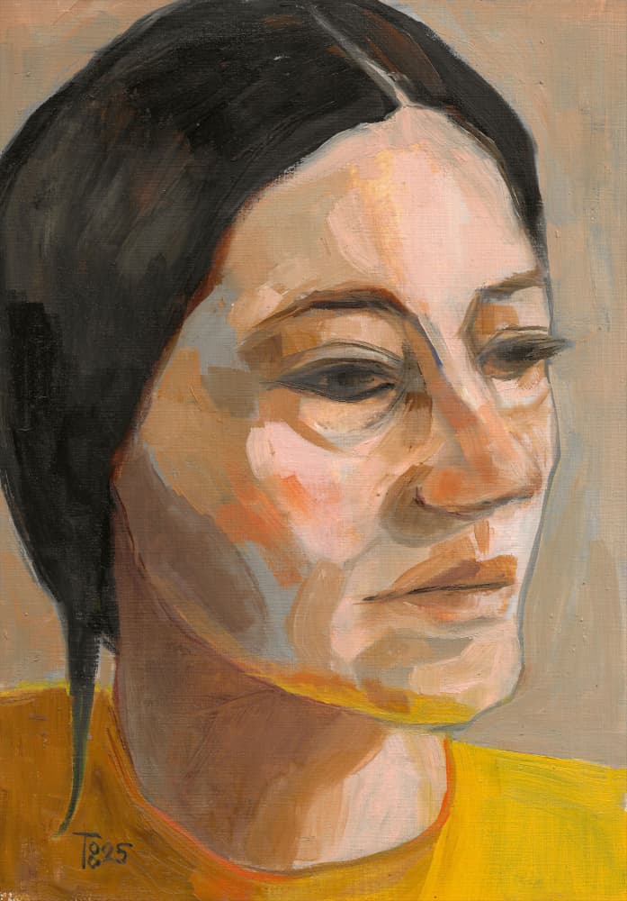 Pensive Woman Portrait by Tore Bahnson — canvas wall art