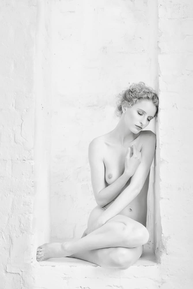 Pensive White Nude by Catchlight Studio — canvas wall art