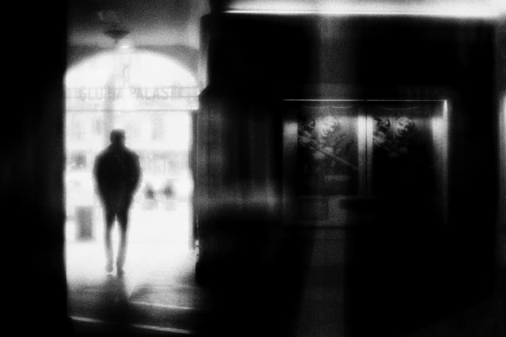Solitary City Figure by Vincenzo Pascale — canvas wall art