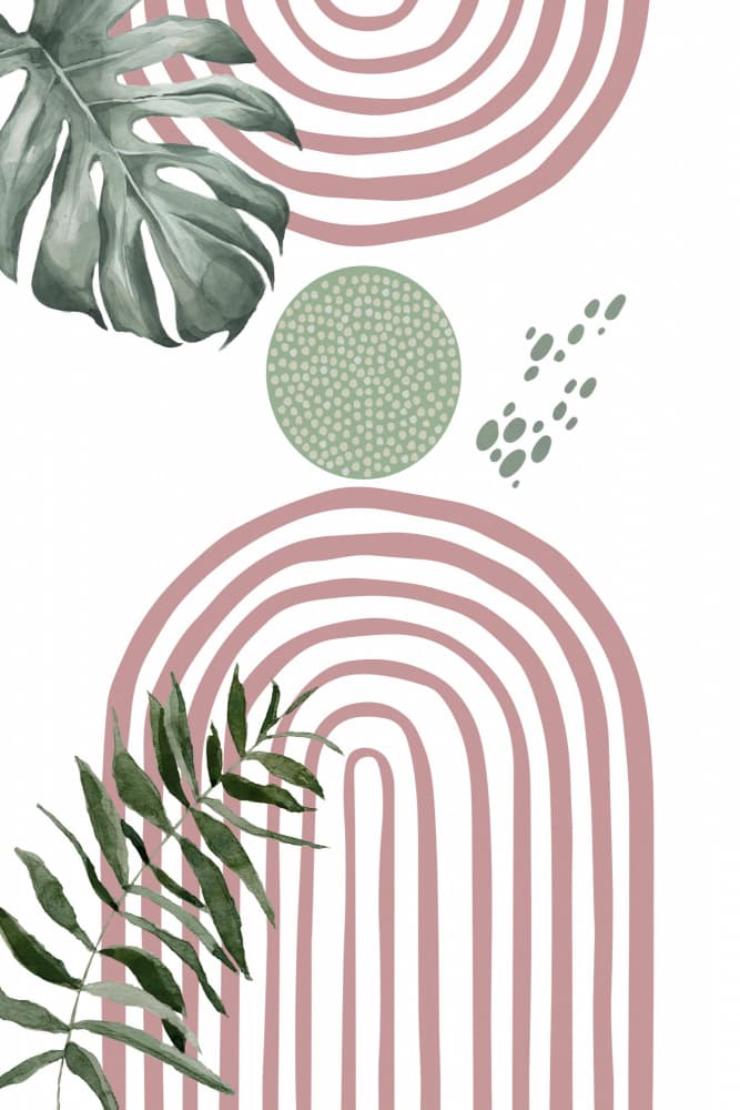 Boho Botanical Arches by Sally Ann Moss — canvas wall art