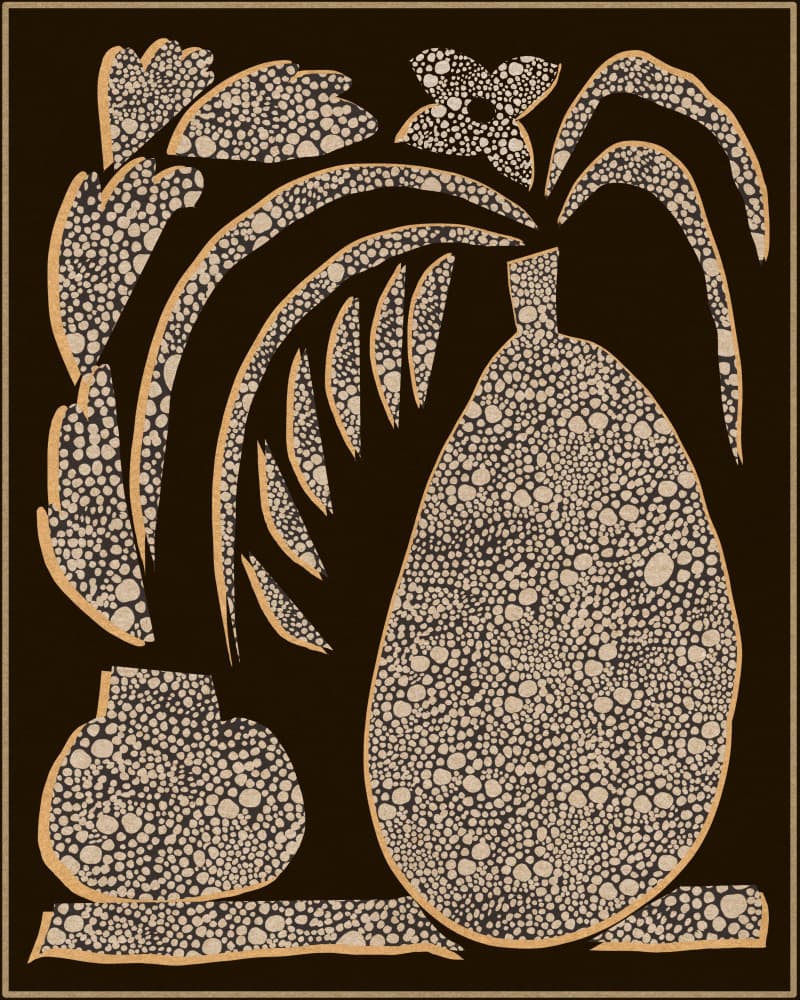 Textured Floral Still Life by Josie George — canvas wall art