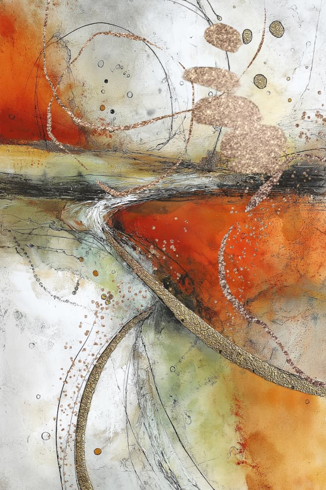 Vibrant Golden Current by Sally Ann Moss — canvas wall art