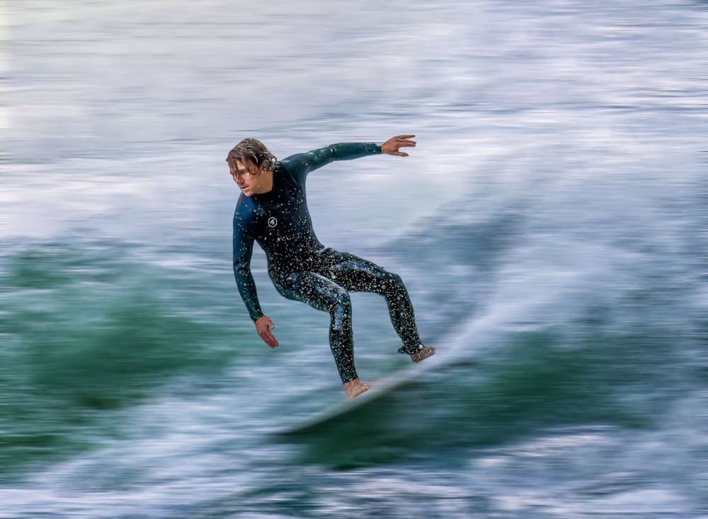 Dynamic Ocean Surfing by Hal Li — canvas wall art