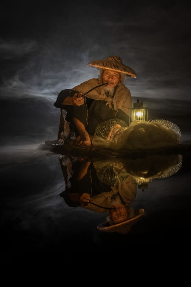 Misty Night Smoker by Sally Widjaja — canvas wall art