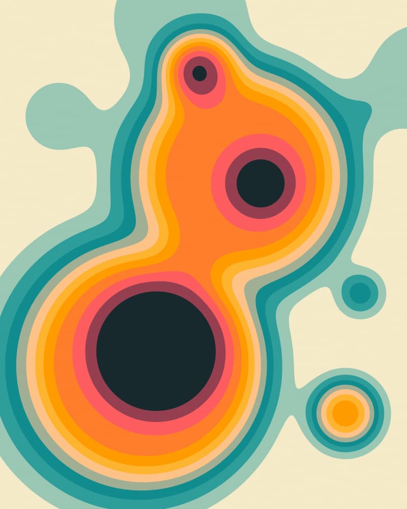 Abstract Color Contours by Jazzberry Blue — canvas wall art