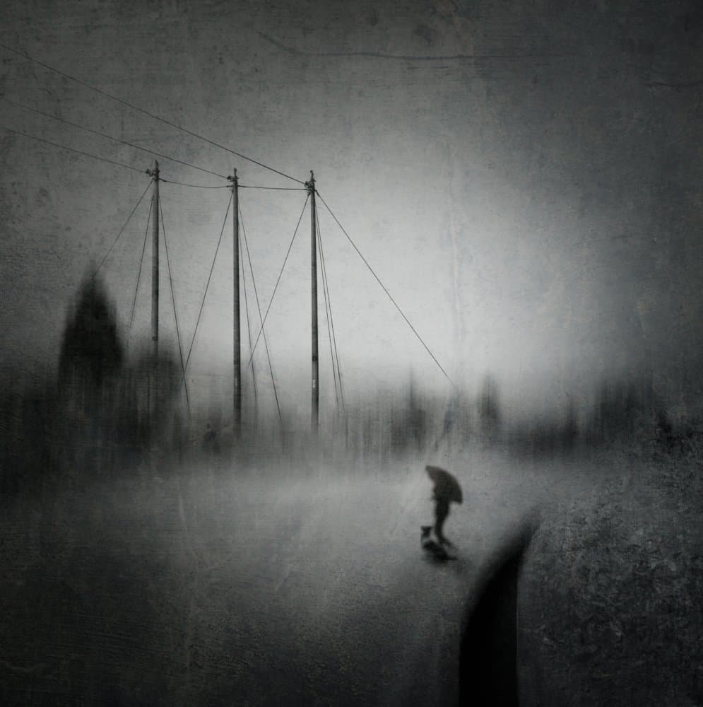 Misty Urban Solitude by Biao Huang — canvas wall art