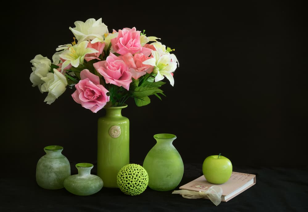 Elegant Floral Still Life by Jacqueline Hammer — canvas wall art