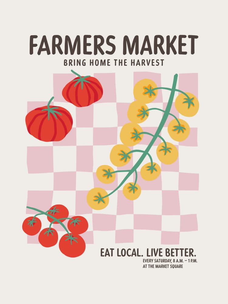 Farmers Market Tomatoes by Alexandra Weise — canvas wall art