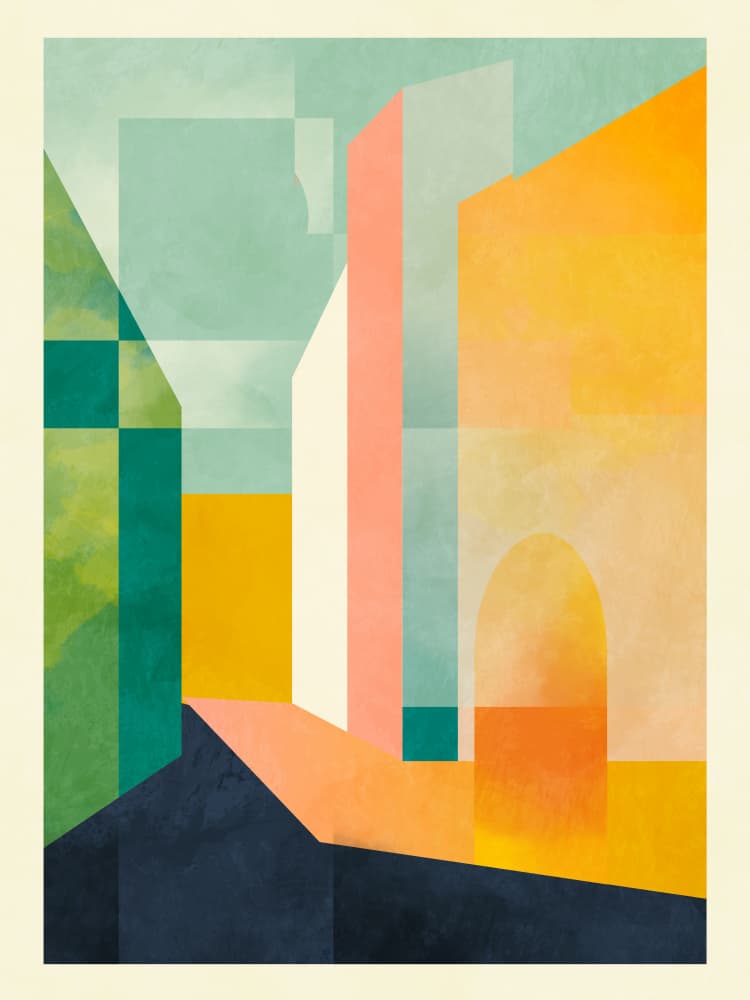 Spaces 3 Town by Ana Rut Bre — canvas wall art