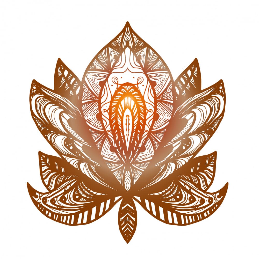 Glowing Sacred Lotus by Marika Barsrsind — canvas wall art