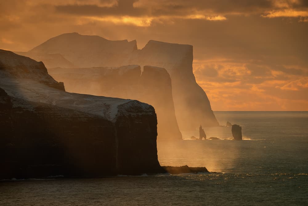Golden Coastal Cliffs by Wojciech Kruczynski — canvas wall art