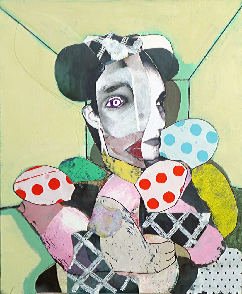 Fragmented Colorful Portrait by Pascal Marlin — canvas wall art