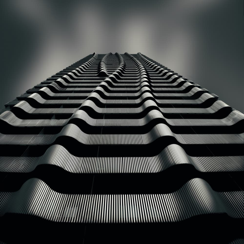 Wavy Architectural Rhythm by Mike Kreiten — canvas wall art