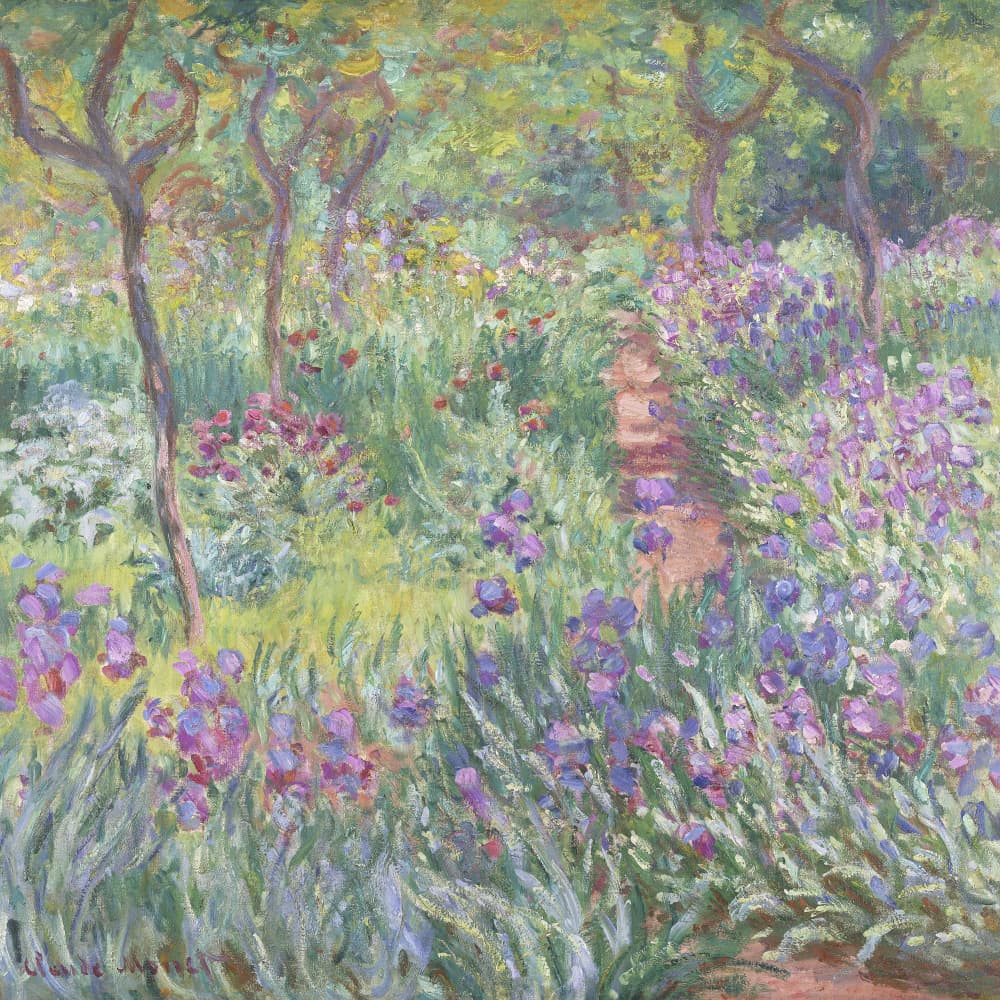 The Artist’s Garden In Giverny (1900) By Claude Monet by Claude Monet — canvas wall art