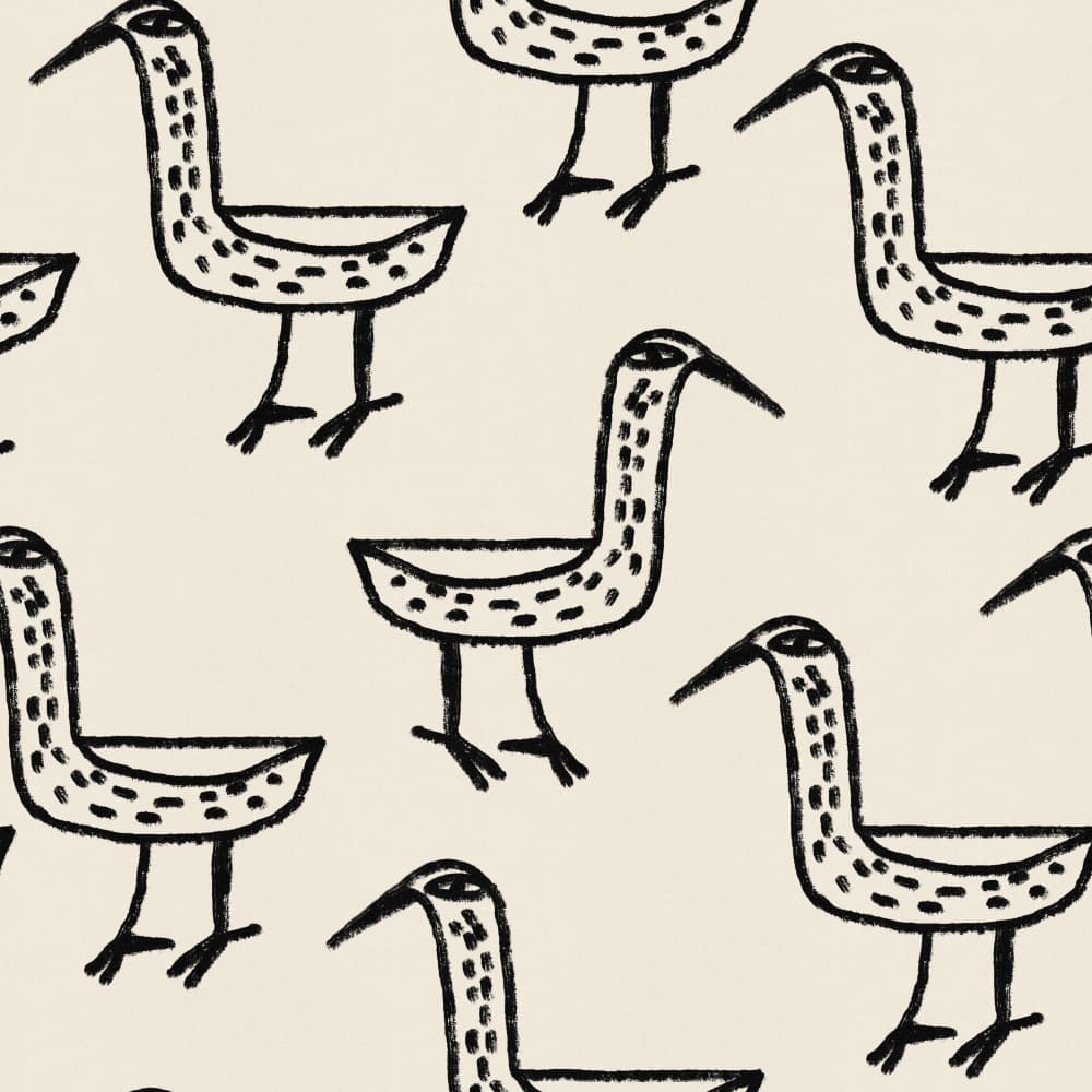 Folk Art Bird Pattern by Raipa Studio — canvas wall art