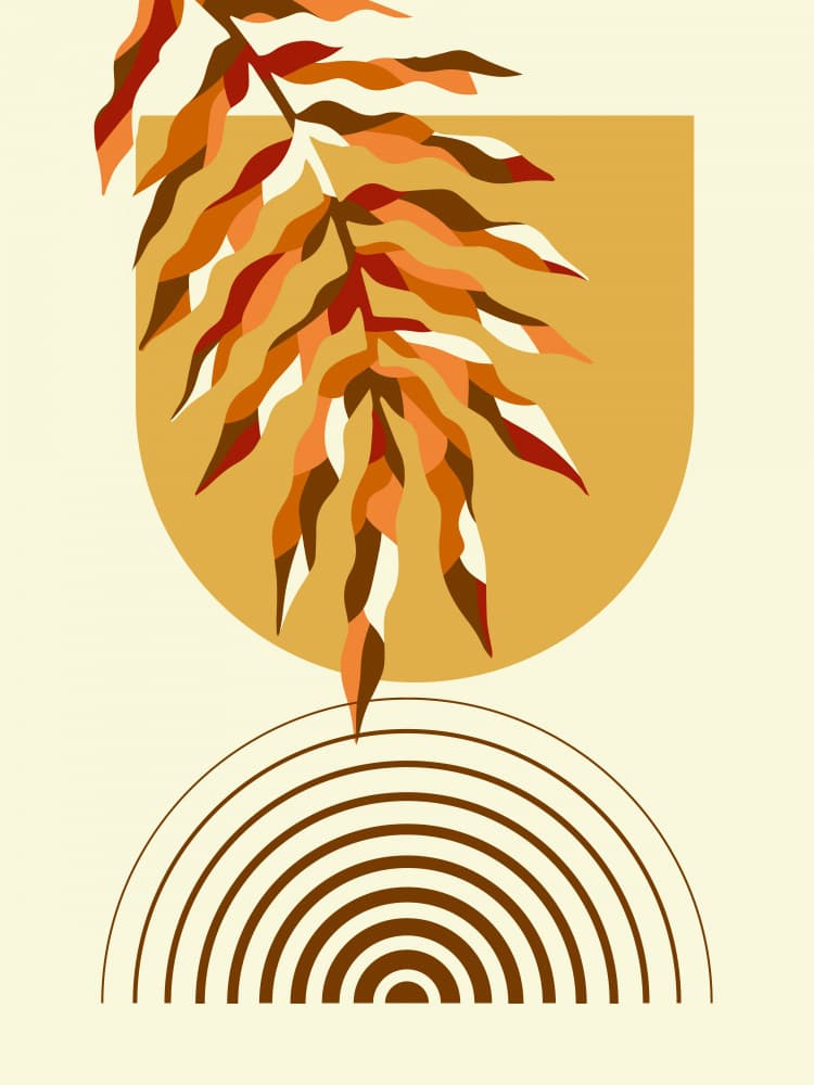 Desert Arch Leaves by Little Dean — canvas wall art