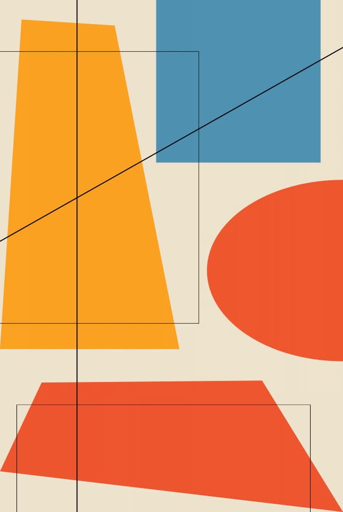 Mid Century Abstract Shapes by Oju Design — canvas wall art