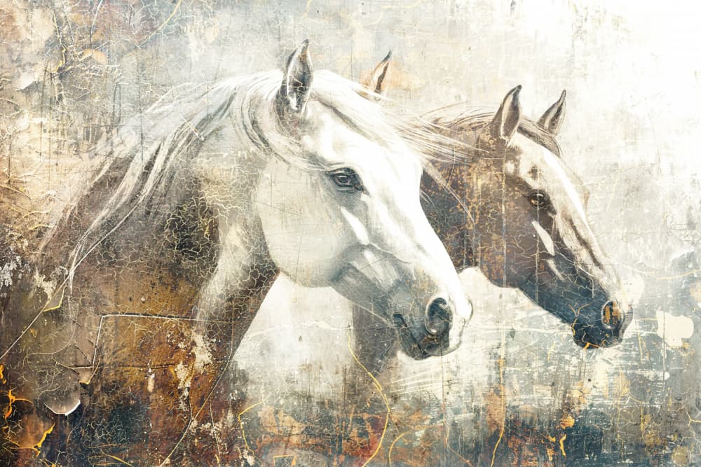 Rustic Horse Portrait by Rafal Kulik — canvas wall art