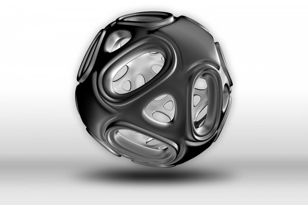 Sleek Metallic Sphere by Rafal Kulik — canvas wall art