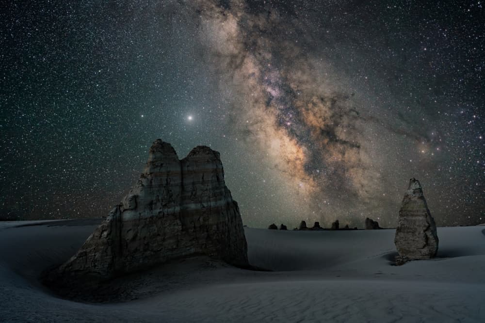 Cosmic Desert Landscape by Yuan Cui — canvas wall art