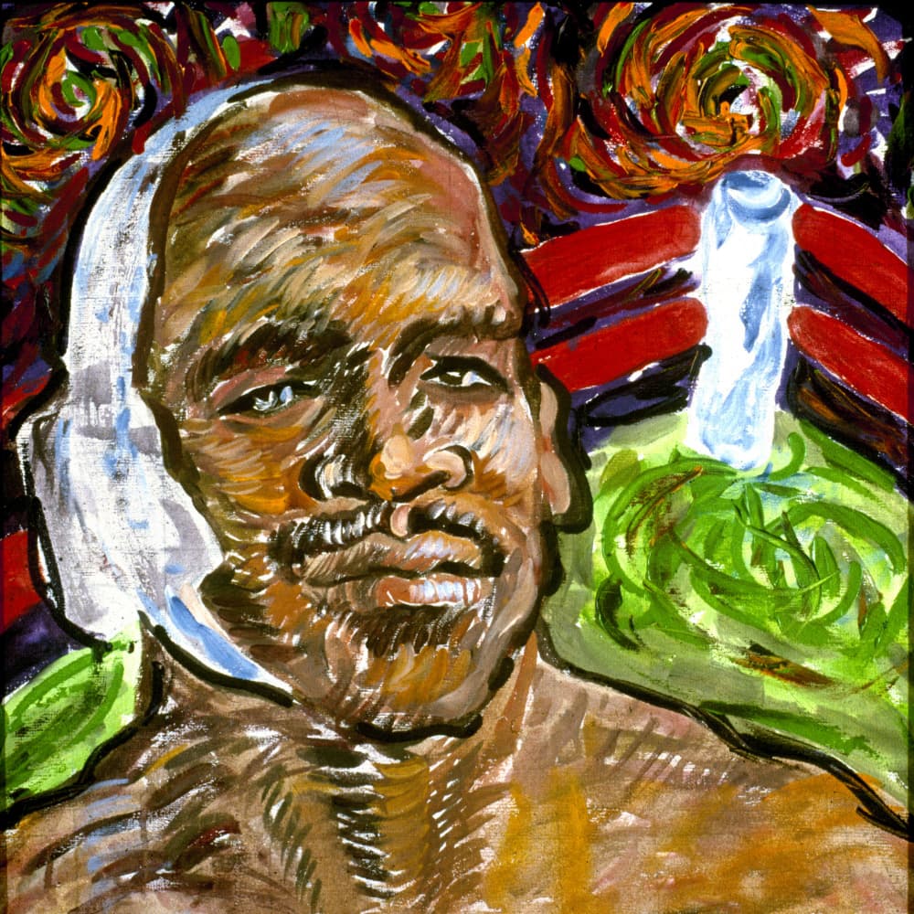 Powerful Boxer Portrait by Kanat Ibragimov — canvas wall art