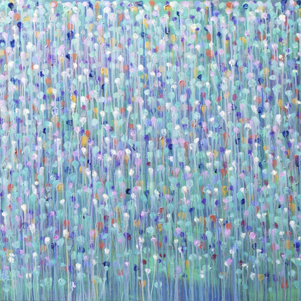 Vibrant Abstract Blooms by Helen Joynson — canvas wall art