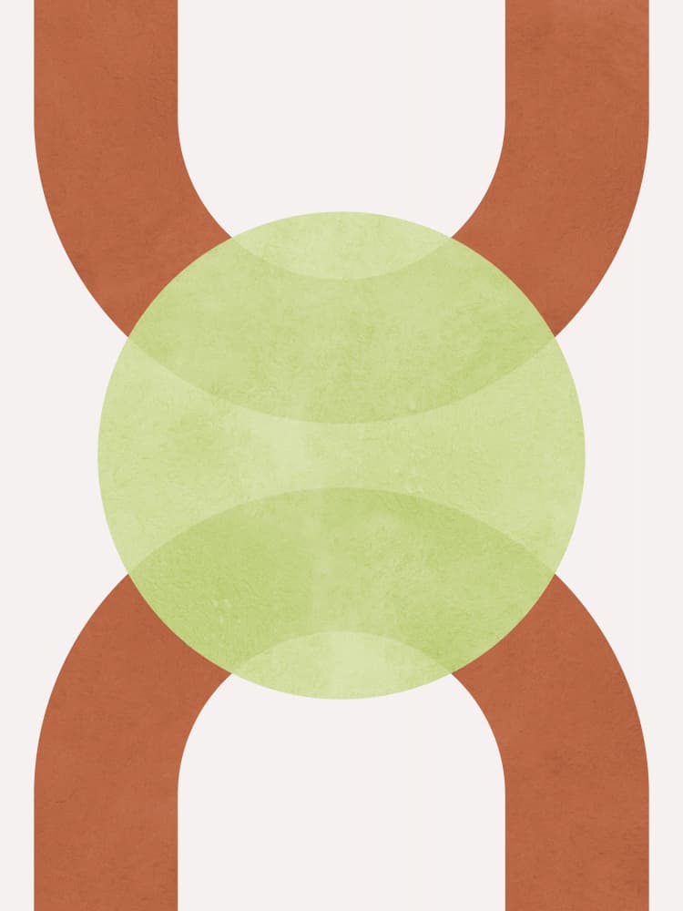 Abstract Green Circle by Vitor Costa — canvas wall art