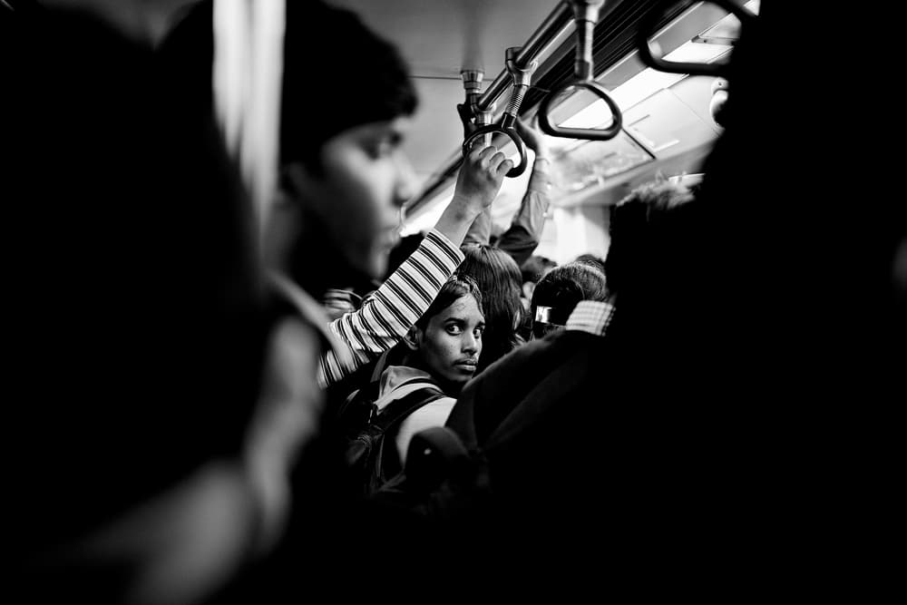 Eyes In The Commute by Luís Godinho — canvas wall art