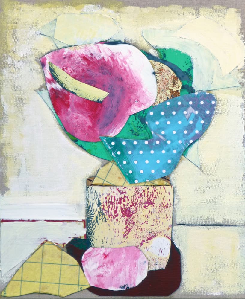 Colorful Collage Bloom by Pascal Marlin — canvas wall art