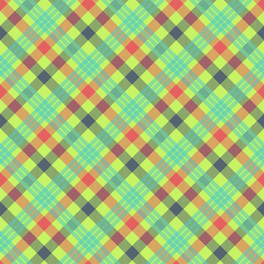 Colorful Diagonal Plaid by Marika Barsrsind — canvas wall art