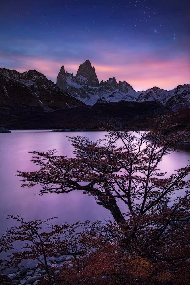 Purple Mountain Twilight by Yan Zhang — canvas wall art