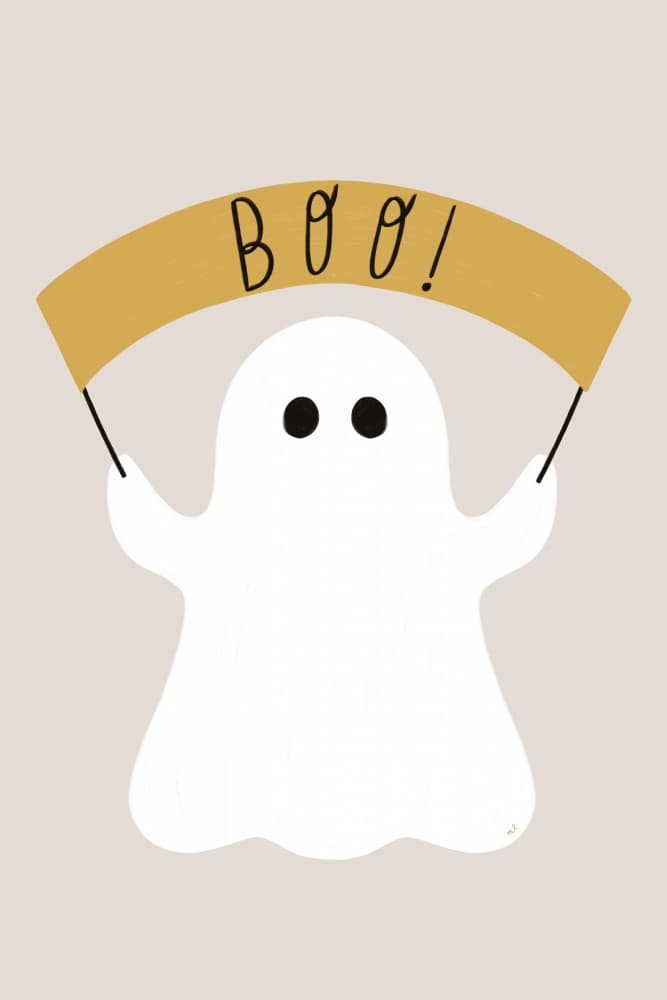 Halloween Boo Ghost by Menina Lisboa — canvas wall art