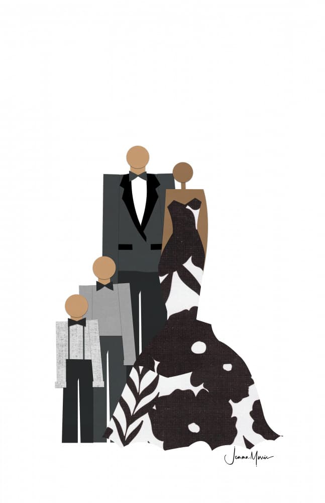 Elegant Formal Family by Jemma Morris — canvas wall art