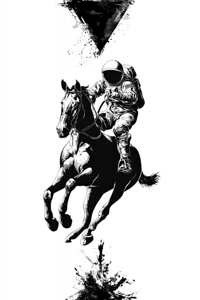 Cosmic Rider by Rafal Kulik — canvas wall art