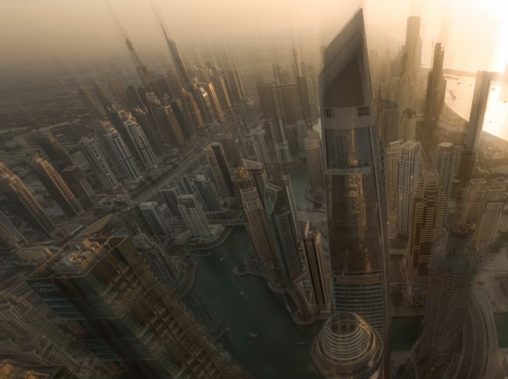 Golden Hour Cityscape by Rana Jabeen — canvas wall art