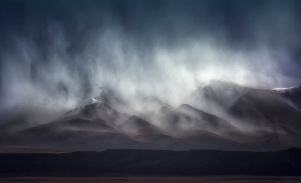Misty Mountain Storm by Larry Deng APA — canvas wall art