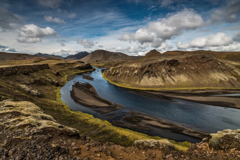 Winding River Valley by Raymond Hoffmann — canvas wall art