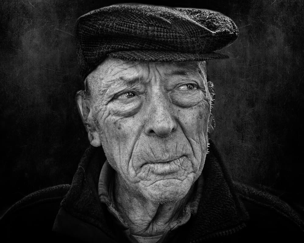 Pensive Old Man by Rui Ribeiro — canvas wall art