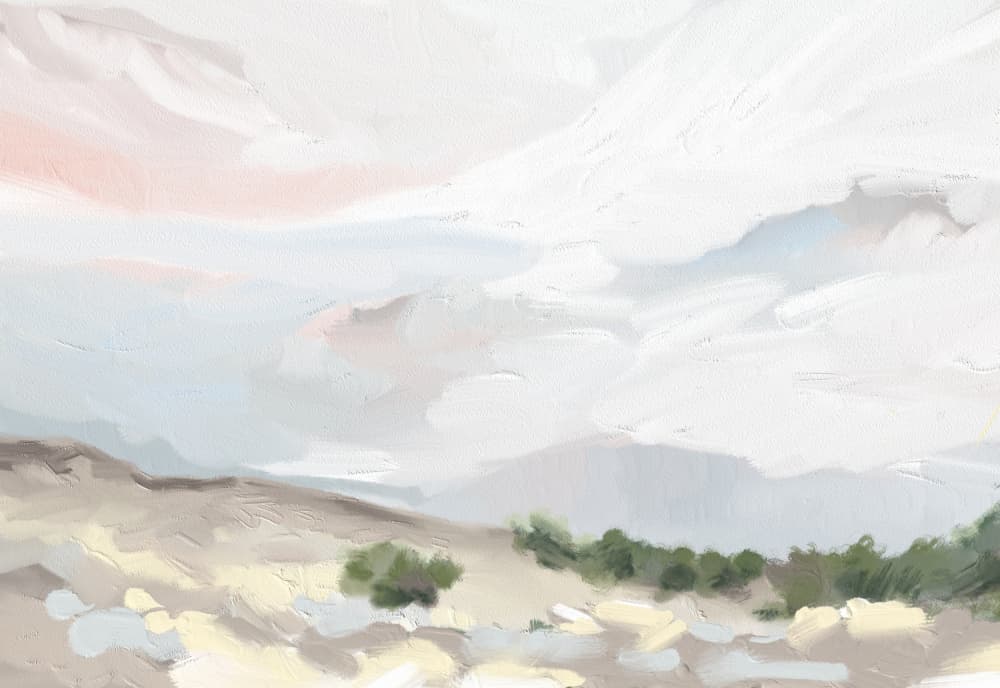 Serene Desert Sky by Jenna Alheit — canvas wall art