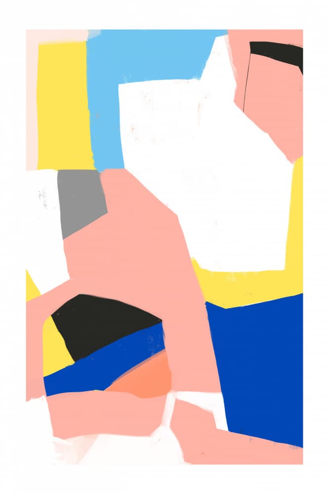 Colorful Abstract Shapes by Jilli Darling — canvas wall art