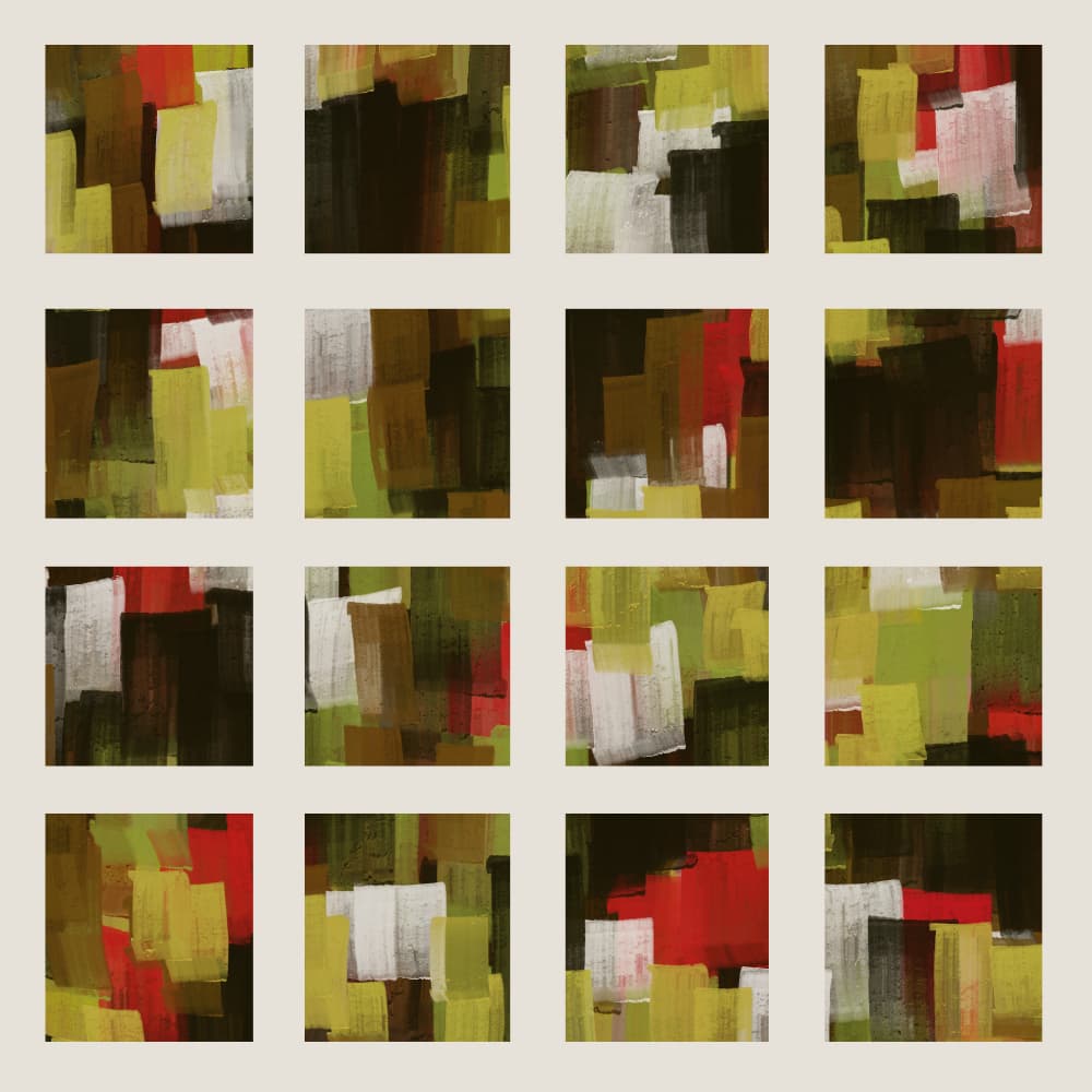Abstract Color Blocks by MANSI SAXENA — canvas wall art