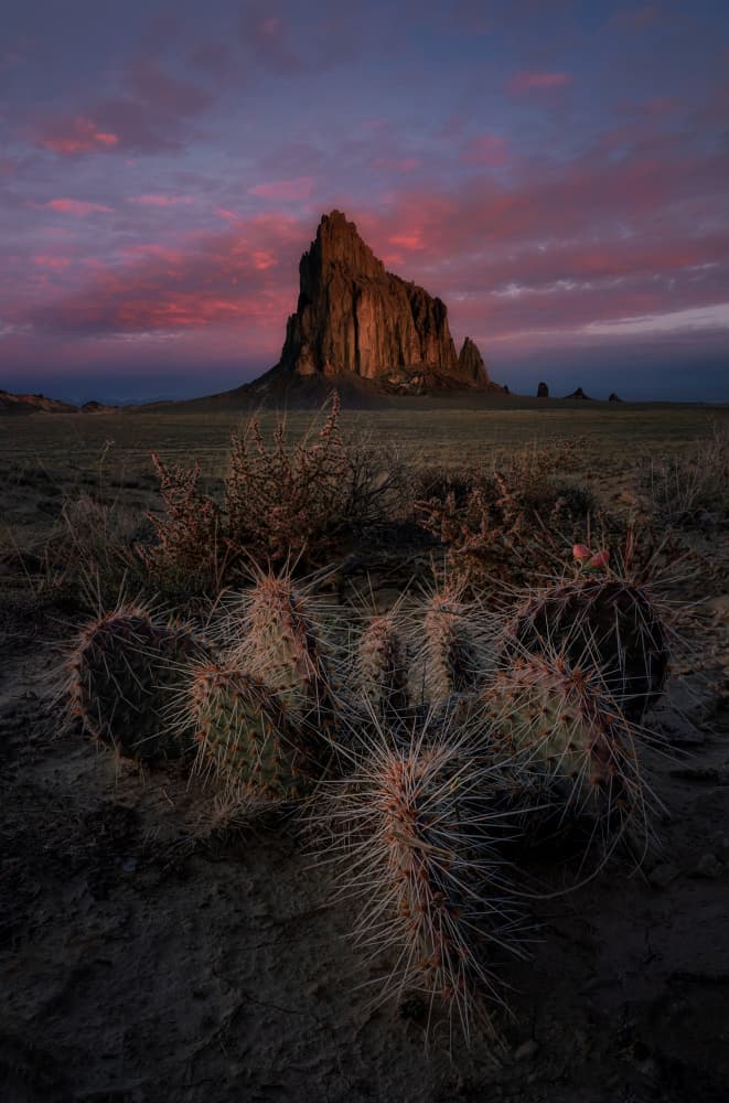 Shiprock Desert Sunset by Lydia Jacobs — canvas wall art