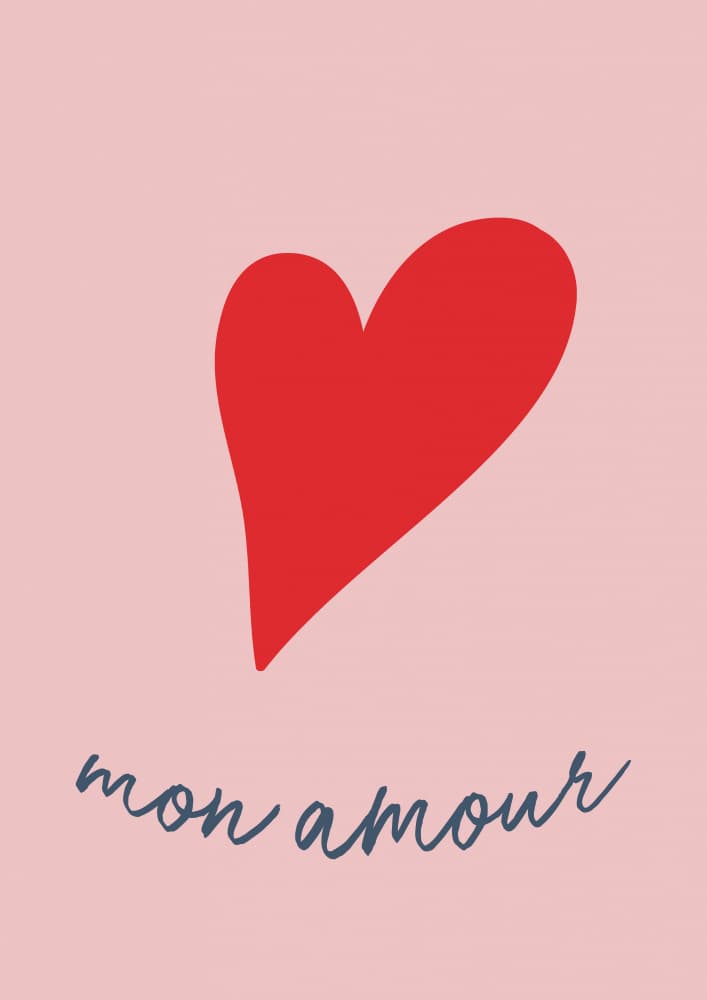 Monamourpinkred Ratioiso by Talitha McQueen — canvas wall art