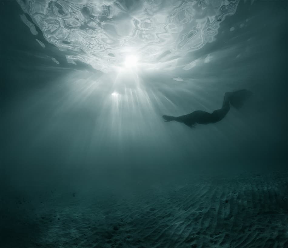 Swimming in Sunbeams by Andrey Narchuk — canvas wall art